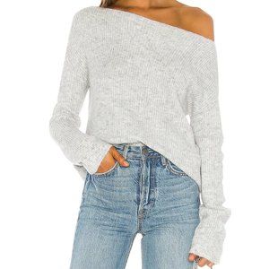 Lovers and Friends Alayah Off Shoulder Sweater in Gray in XS Sold Out